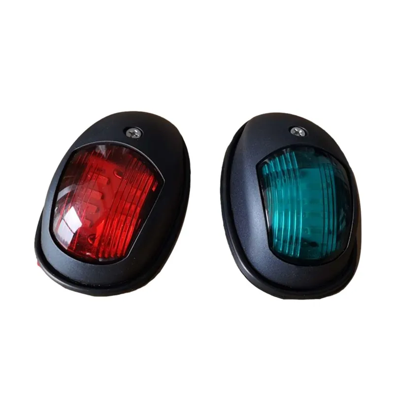 2pcs Waterproof Boat Navigation Light Green and Red Marine LED Starboard and Port Side Light for Boat Yacht Skeeter DC 10-30V