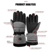 Winter Heating Gloves 3M Cotton Three Level Adjustable Motorcycle Gloves Anti Slip Windproof Riding Gloves Warm Skiing Gloves 3