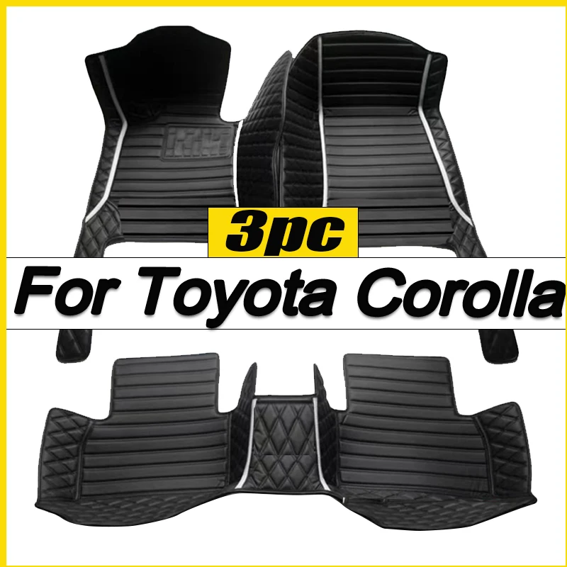 

Custom Leather Car Floor Mats For Toyota Corolla E120 2001 2002 2003 2004 2005 2006 2007 Automobile Carpet Rugs Foot Pads