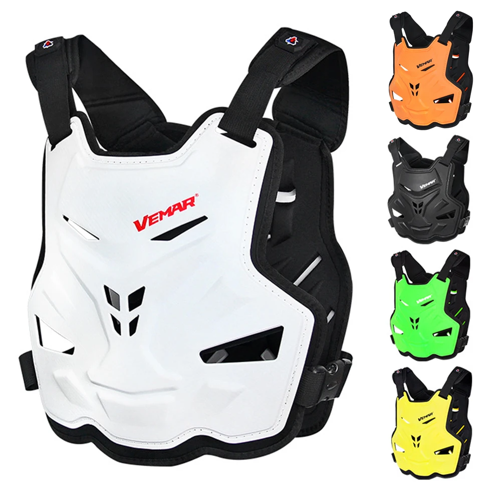 

Brand Vemar Motorcycle Armor Vest Chest Back Protection Motocross Ski Safety Skateboard Jacket Moto Wear Protective Gear White