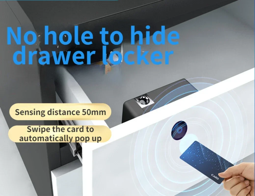 Smart Lock Smart Wood Door Keyless Invisible Electronic IC Card TTlock App Unlock Cabinet Locker Furniture Drawer