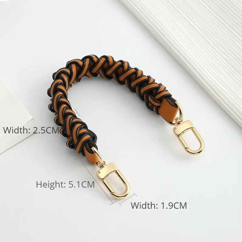 Braided Leather Top Handle Strap Neo Noe Handle Bag Handle 