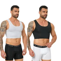 Gilet court façonnant sans couture pour hommes, sous-vêtements ajustés sans manches, gilet confortable respirant à haute élasticité 1