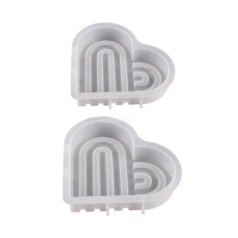

Stripe Heart Epoxy Casting Mold Resin Molds Silicone Cups Mats Mould Dropship