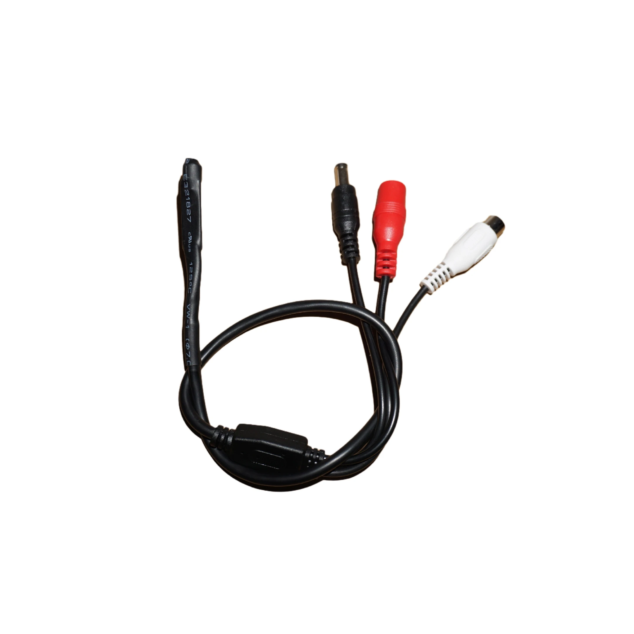 CCTV Microphone Hidden Type Mini with RCA and Power In&Out plug for Security System Audio Pickup Camera Voice microphone sound monitor