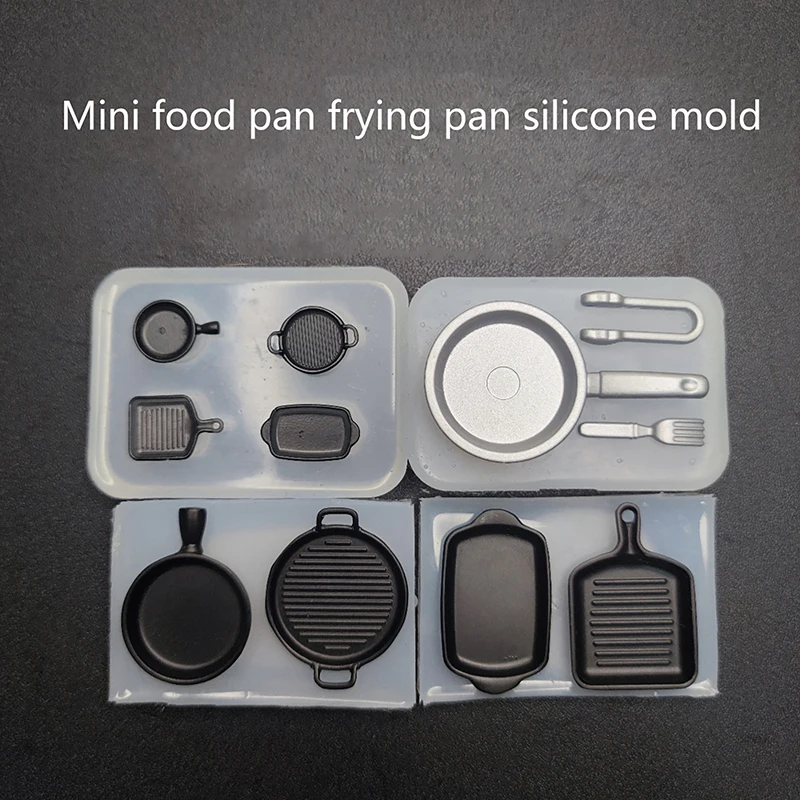 

1:12 Dollhouse Miniature Mini Cookware DIY Drop UV Glue Flip Silicone Mold For Dolls House Scene Decor Accessories Toys