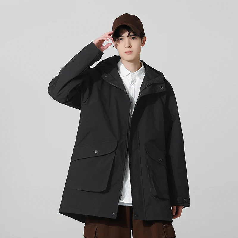 Autumn Men's Windbreaker Jacket Classic Fashion Overcoat Trend Coats Men Casual Windproof Jackets High-Quality Hooded Jacket 8XL
