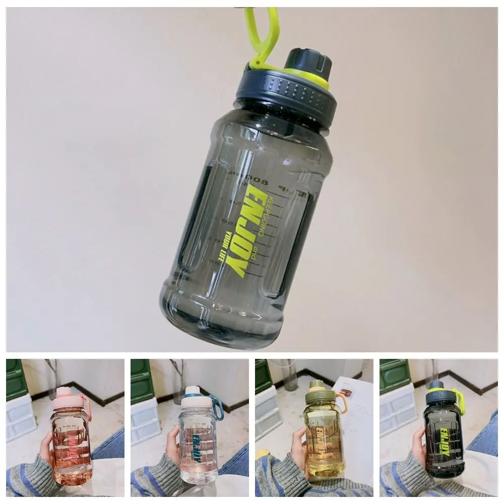Plastic Sport Bottle Fitness Water Bottle Leakproof Water Bottle 600ml/800ml/1000ml High Temperature Resistant Water Cup Summer