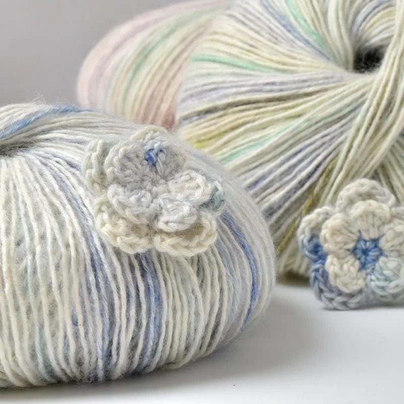 50g Milk Combed Cotton Yarn Space Dye Soft crochet yarn Baby Women DIY for knitting Wool Cheap Hand Knitting Crochet Sweater 3