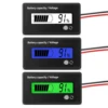 DC 12V 24V 36V 48V 72V Lead Acid Lithium Battery Capacity Voltage Meter with Alarm Gauge Indicator Battery Indicator Monitors 1