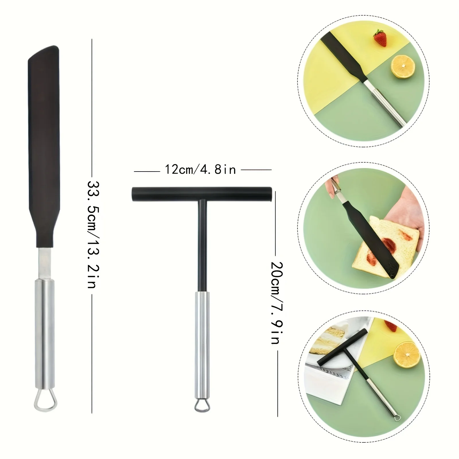 Stainless Steel Pancake Spreader, Fruit Tool, Pancake Spreader, Egg Cake Scraper, Flipper