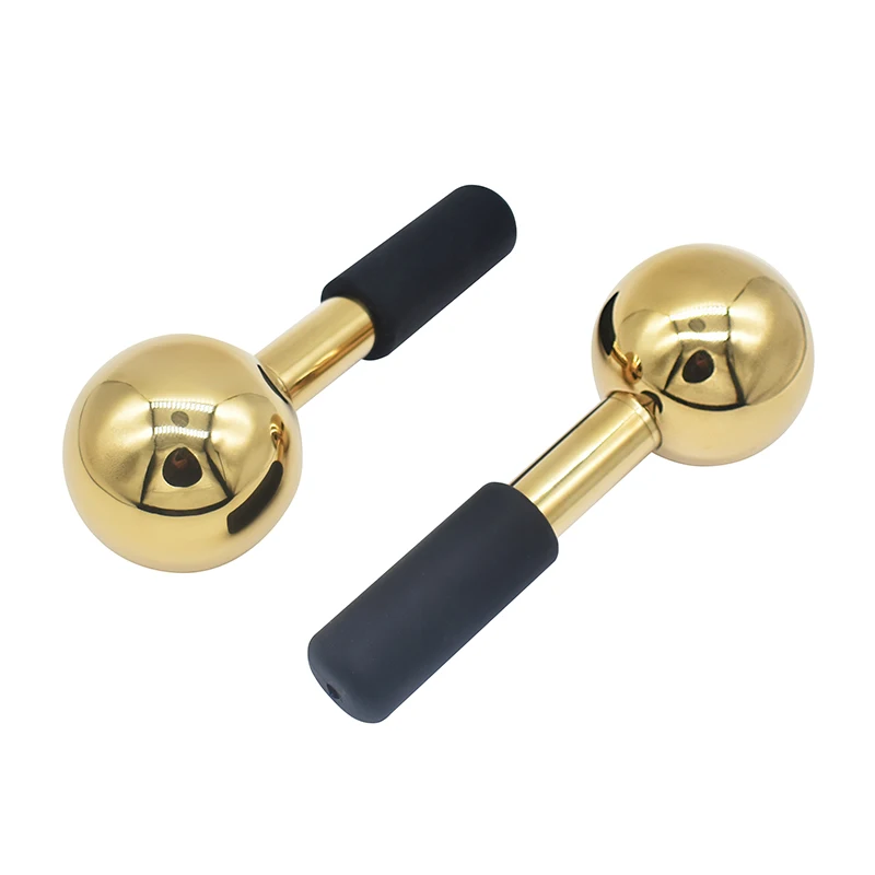 Ice Globes for Face & Eyes, Unbreakable Stainless Steel Cryo Sticks Cold Roller Cooling Globes