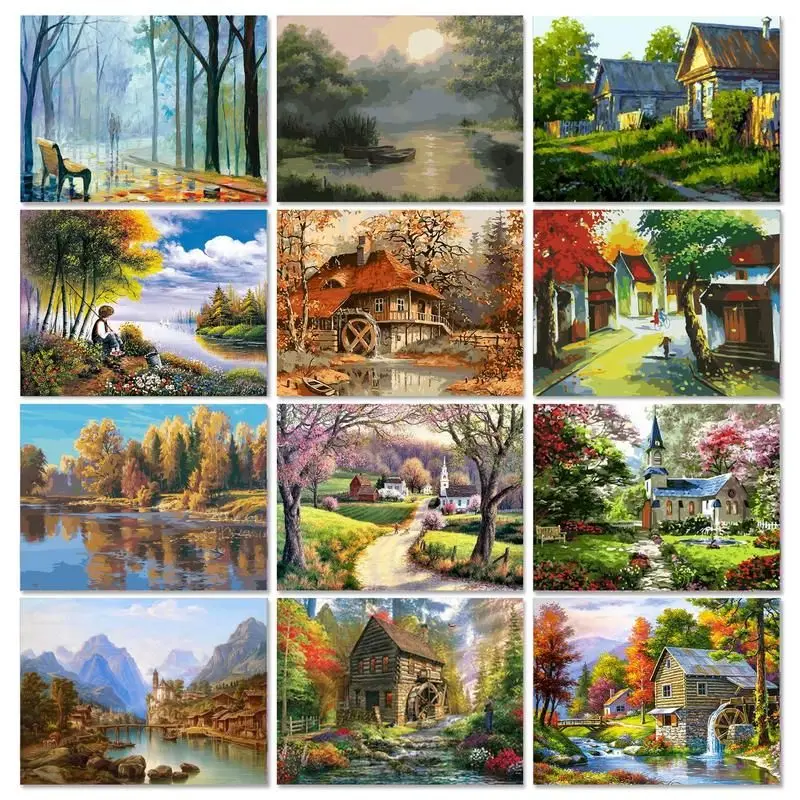 

Картина по номерам SDOYUNO 40x50 см, акриловая раскраска ручной работы, рисование на холсте, домашний декор, «сделай сам», подарок, клейкая Раскраска по номерам