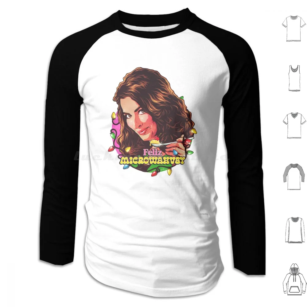 Feliz Microonde Felpa Con Cappuccio Cotone Manica Lunga Nigella Lawson Natale Chef Chef Cooking Cook Maglione Natalizio Festivo