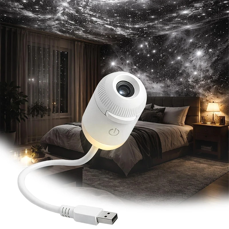 Starry Sky Ambient Night Light - Mini Galaxy Star Projector