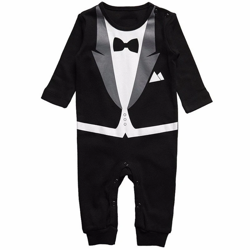 

Baby Boy Clothes Spring Autumn Cotton Formal Romper Gentleman Outfit Newborn One-Piece Clothing Handsome Jumpsuit Party Suit