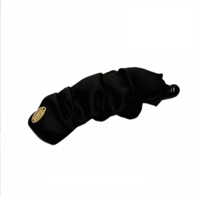 Elegante, einfarbige, faltbare Stoff-Bananen-Haarspange für Damen und Mädchen, hoher Pferdeschwanzhalter, Haarspange, modische Haaraccessoires – Detail 9