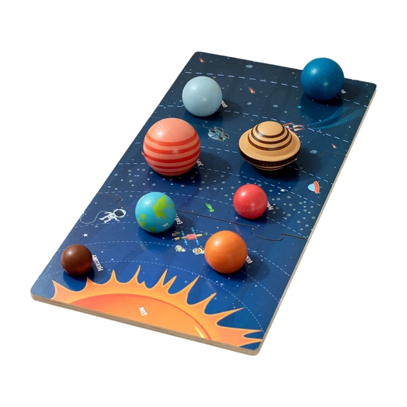 

Eight Planets Puzzle Children Puzzle Early Education Solar System Exploring Toy for Kids Preschool