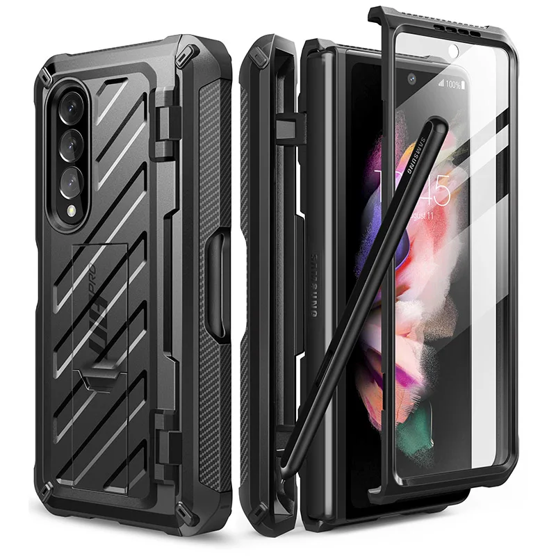 Caka - Funda para Samsung Galaxy Z Fold 5 con soporte para bolígrafo S y  protector de visualización, soporte y protección de bisagra de grado  militar, funda protectora para Samsung Galaxy Z