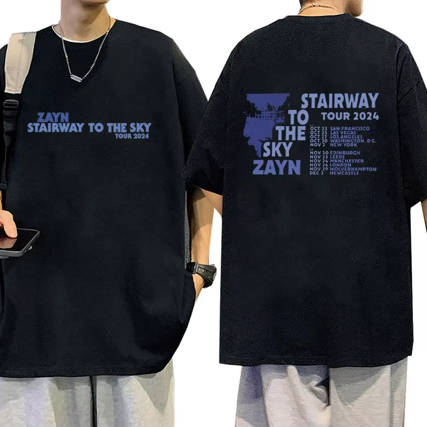 Room Under The Stairs 2025 Rapper Zayn Malik T-shirt O-Neck Short Sleeve Fans Gift Top Tee Oversized Casual Men's Women Clothing 5