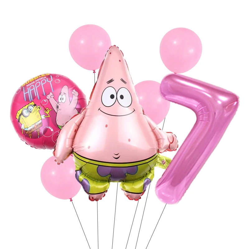 Cartoon SpongeBob Patrick Star Folienballons Mädchen Junge Kindergeburtstag Party Dekor Babyparty Helium Globos Geschenke – Detail 8