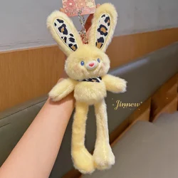 Cute Pull - Out Rabbit Plush Toy Keychain - Charming Bunny Pendant & Stress Relief Gift - 30cm (D  yellow)