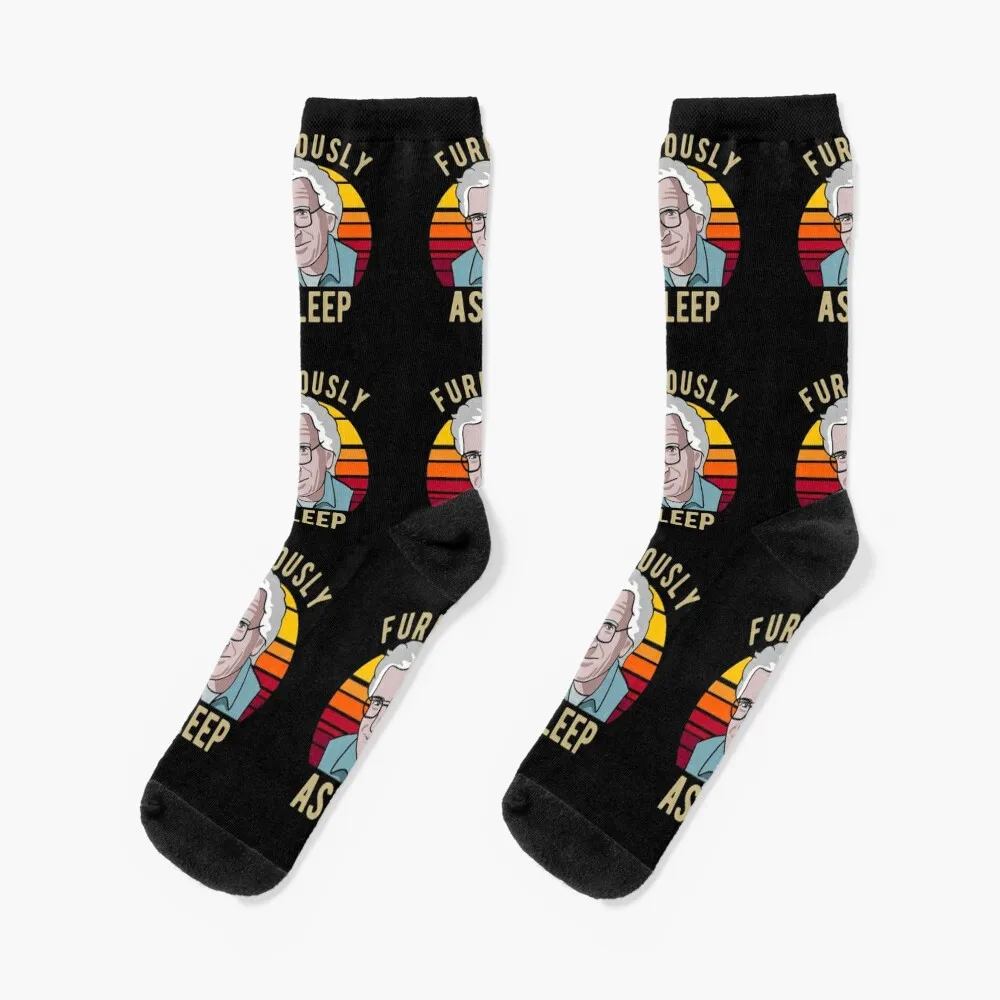 Noam Chomsky - Furiously Asleep - Funny Linguist Art Socks Christmas cotton socks basketball designer socks Socks Man Women's