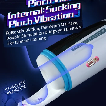 Automatic Male Masturbator Telescopic Rotation Soft Silicone Vagina Pocket Adult Masturbation Cup sex toys for men 6