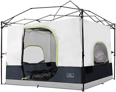 

Cube for Pop Up Canopy Tent, Converts 10'x10' Straight Leg Canopy into Camping Inner Tent\u2013Fully Vented Roof(Canopy