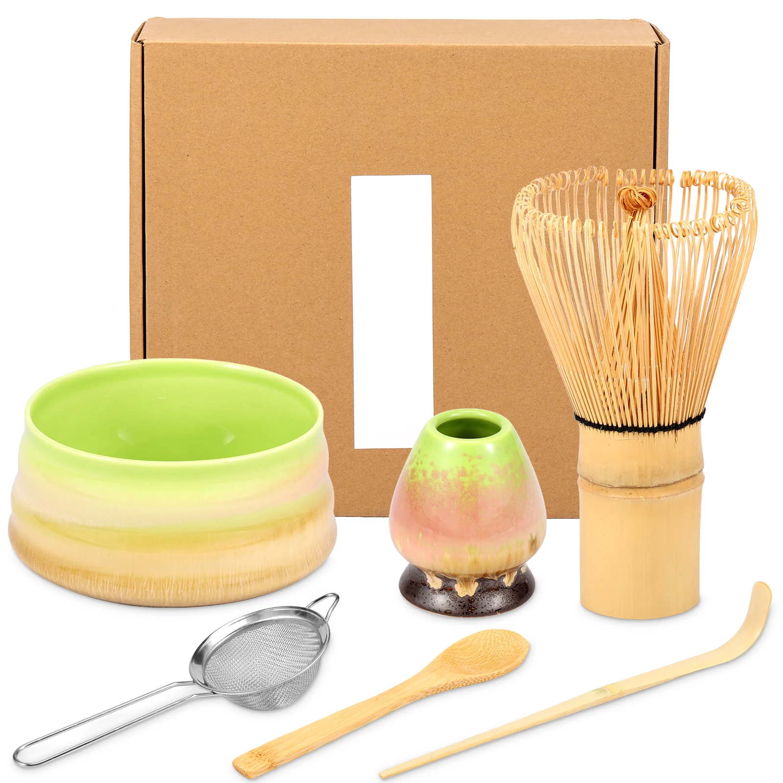Matcha Tea Whisk Set with Filter - طقم شاي ماتشا م...