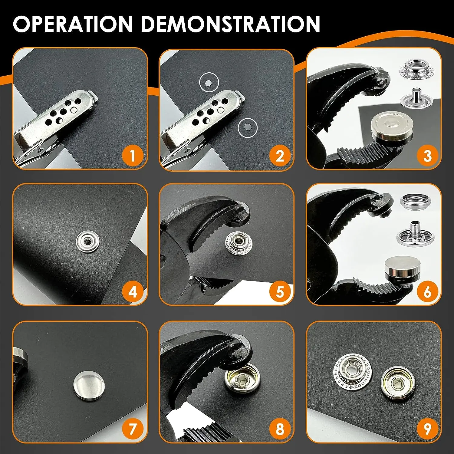  Heavy Duty Snap Fastener Tool, Upgraded Version Snap