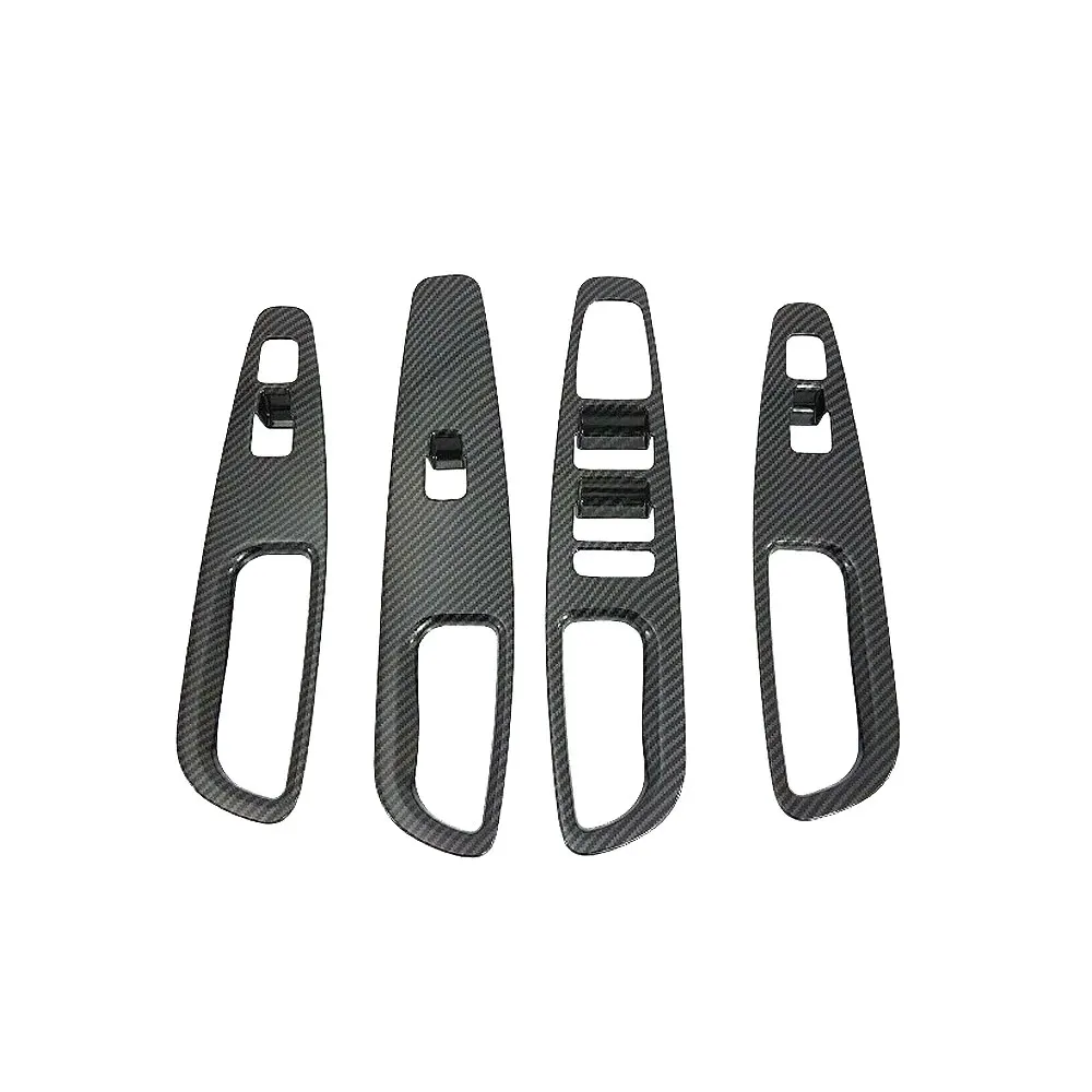 6PCS ABS Inner Door Armrest Window Lift Switch Button Cover Trim for Hyundai Santa Fe 2019 2020 2021