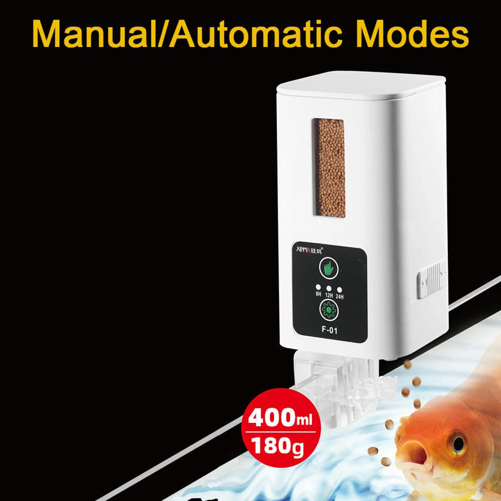 presentatie zebra Aardappelen Vissenkom intelligente handmatige automatische feeder 400ml/180g huis  aquarium intelligente tming vis feeder kleine intelligente feeder| | -  AliExpress