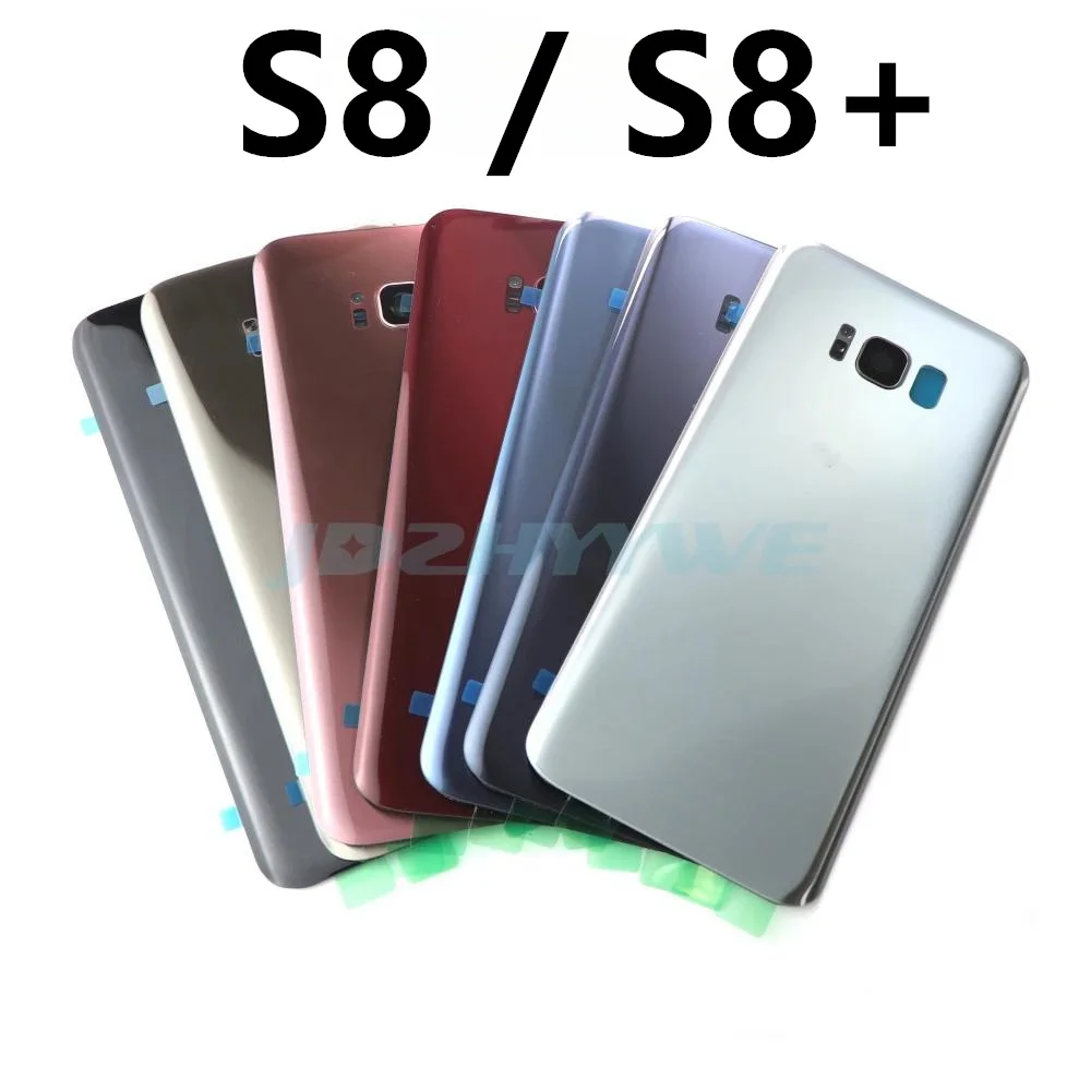 

For Samsung Galaxy S8 SM-G950 S8+Plus SM-G955 Glass Back Battery Housing Cover Replacement + With Logo