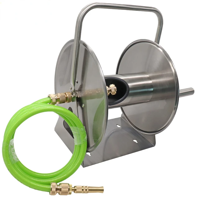 Wall mounted garden hose reel portable mini water for agriculture