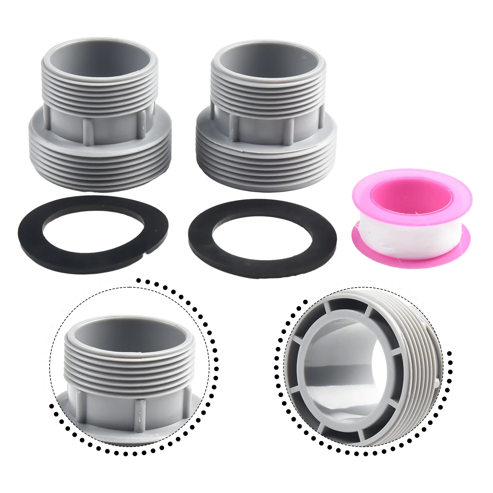 

40mm To 1 1/2" Filter Hose Conversion Kit - Above Ground Pool Adapter Connects Swimming Pool Filter Hose Conversion Adapters