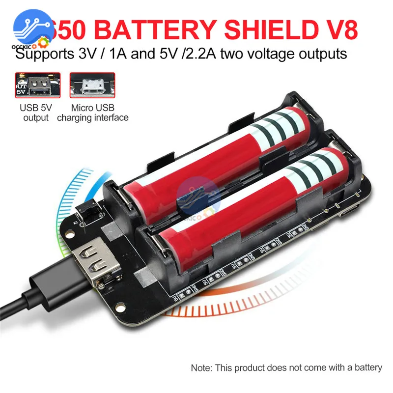 Mobile Power Bank 18650 Battery Shield V8/V3 Board USB For Wifi ESP32 ESP8266 