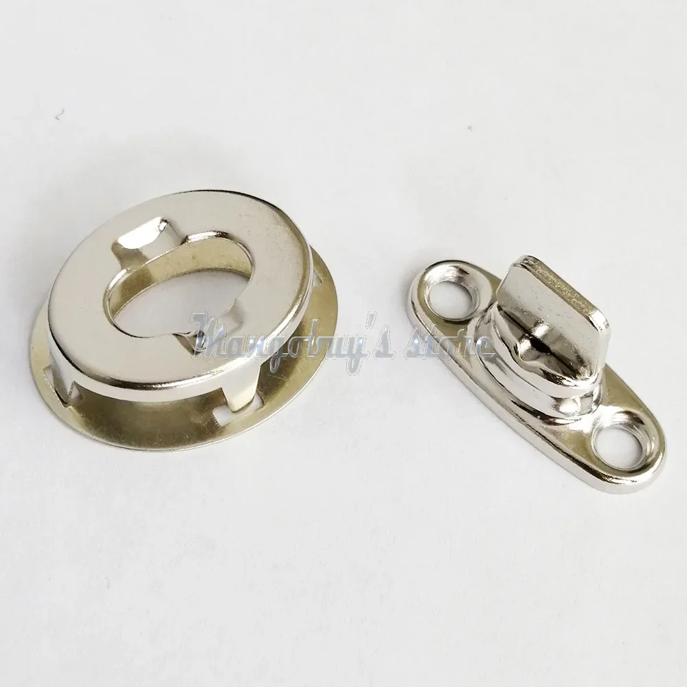 Kit De 10 Fermetures à Bouton Rotatif Marine - Acier Inoxydable Avec œillet - Pour Bâche, Auvent Bateau