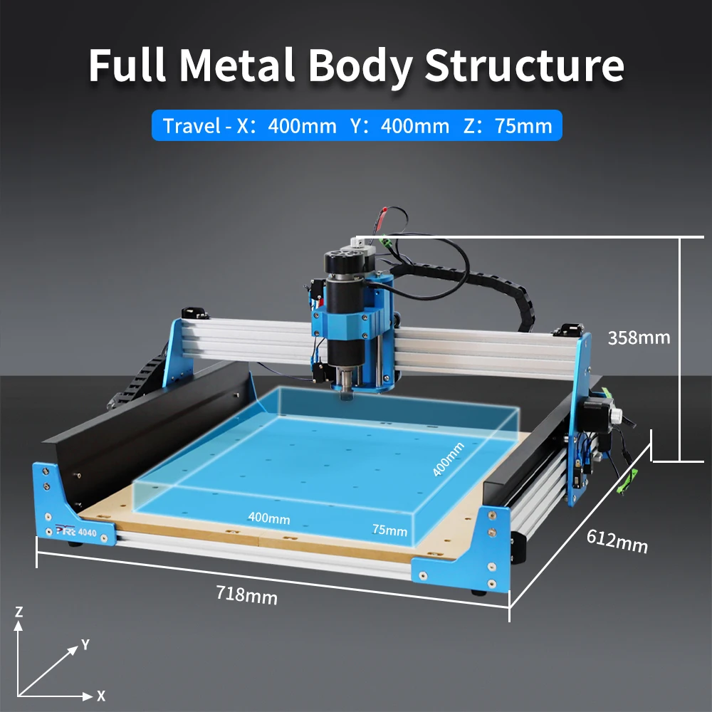 Newest 4040 Max CNC Router with 500W spindle 40W laser & Trimmer Router are available
