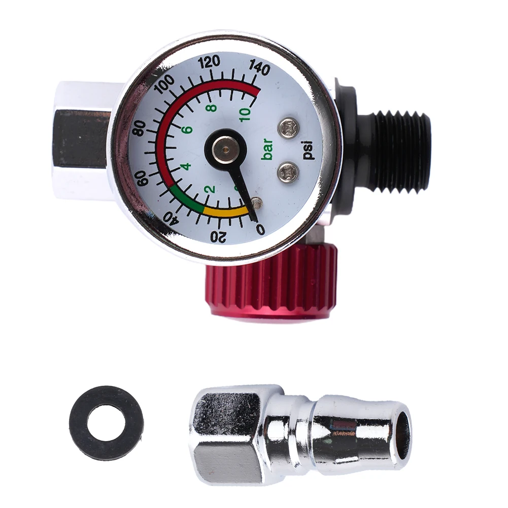 

New And High Quality Car Mini Air Valve Regulator Tool Aluminum Tail Pressure Gauge Nozzle For Spray Automotive Tools