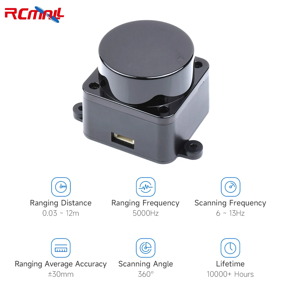 D500 Developer Kit Dtof Laser Range Sensor 360 ° Omnidirezionale Lidar Uart Bus Dtof Laser Lidar