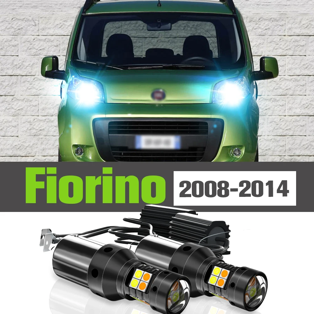 

2x LED Dual Mode Turn Signal+Daytime Running Light DRL Accessories Lamp For Fiat Fiorino 2008-2014 2009 2010 2011 2012 2013