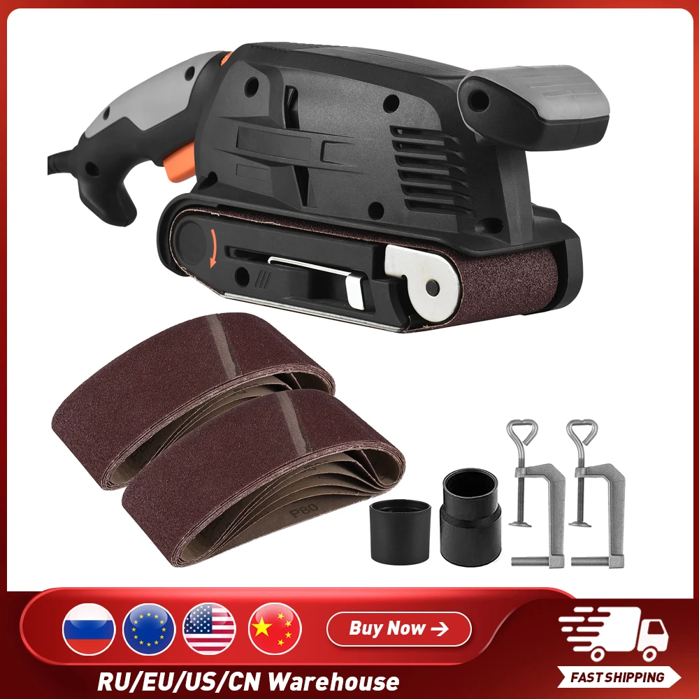 600WElectricBeltSanderforWoodVariableSpeedPowerSander