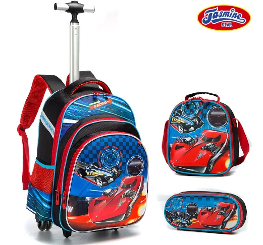 Jasmin Schule Trolley set 3 teile/satz Kinder Schule Trolley rucksack räder  schule Rädern rucksack für junge Rollin gepäck taschen| | - AliExpress