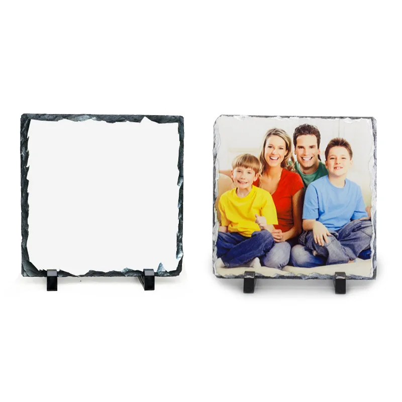 

Free Shipping 44 Pcs/Lot SH-19 6 Inches 15cm Sublimation Blanks Square Slate Rock Photo Frames For Custom Home Hotel Decor