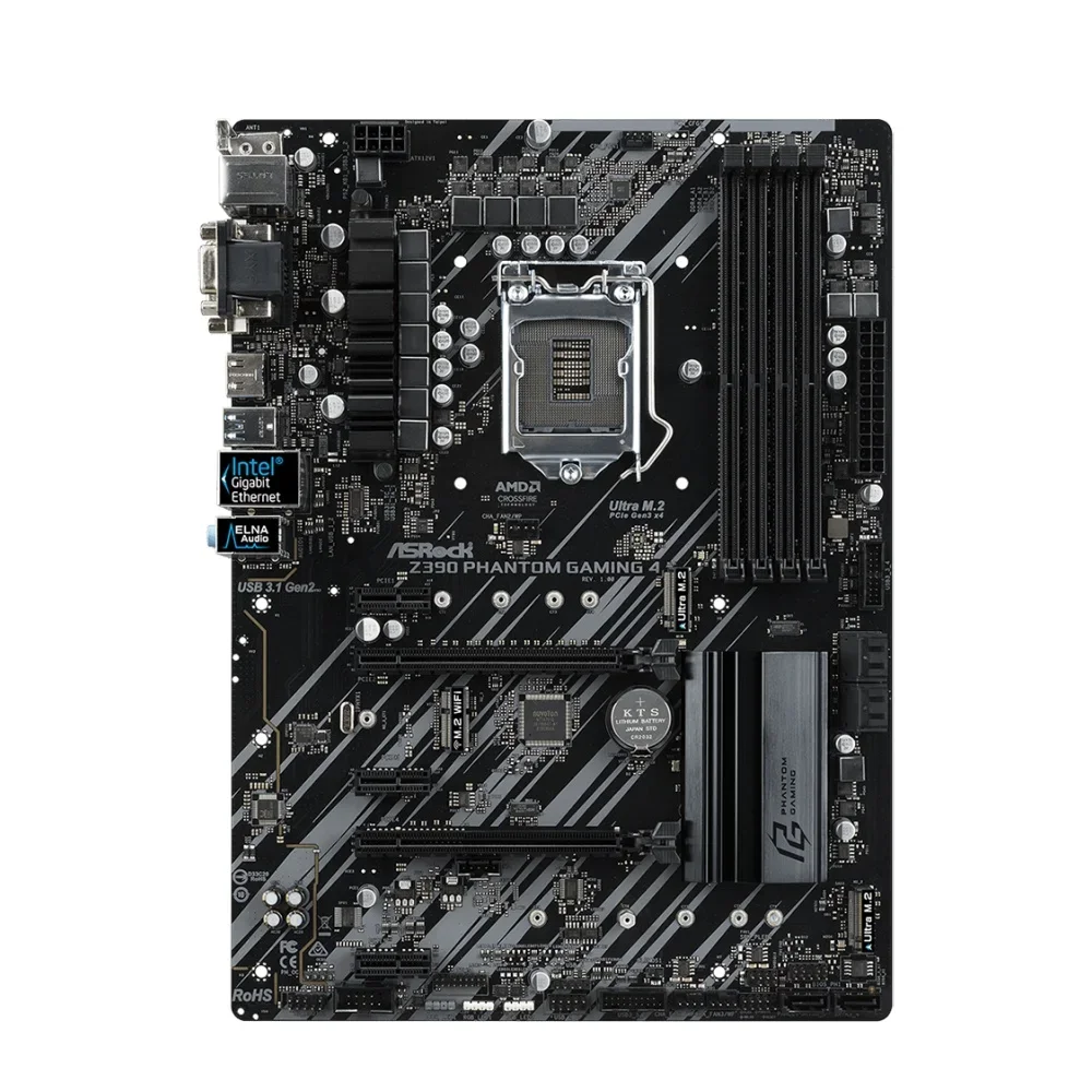 ASRrock Z390 마더보드 지원 i9-9900KF i7-9700 8700K i5-9400F 8600K CPU DDR4 4300MHz 128GB HDMI LGA1151 M.2 PCIE 3.0 ATX