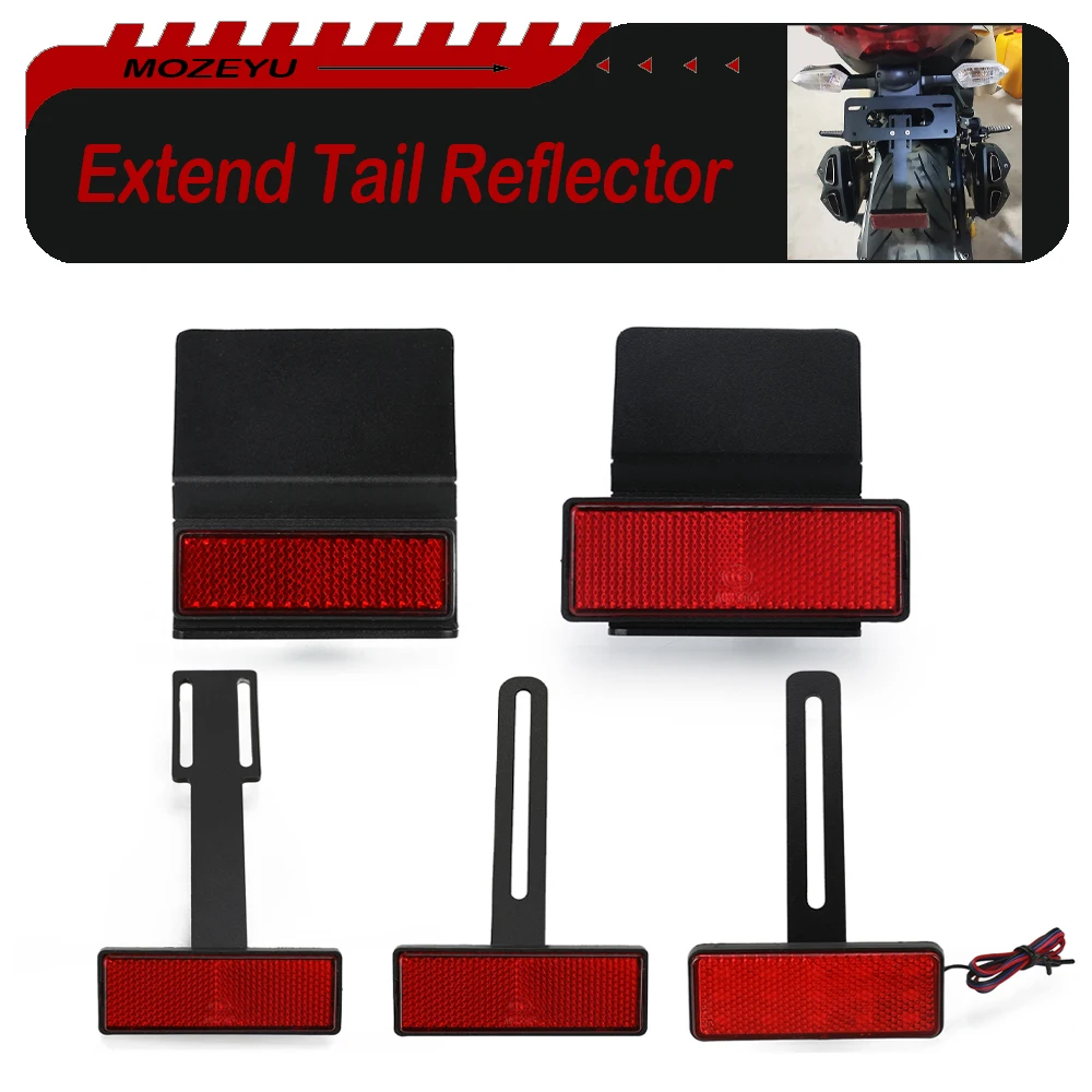 Motorcycle License Plate Holder with Reflector Led Light