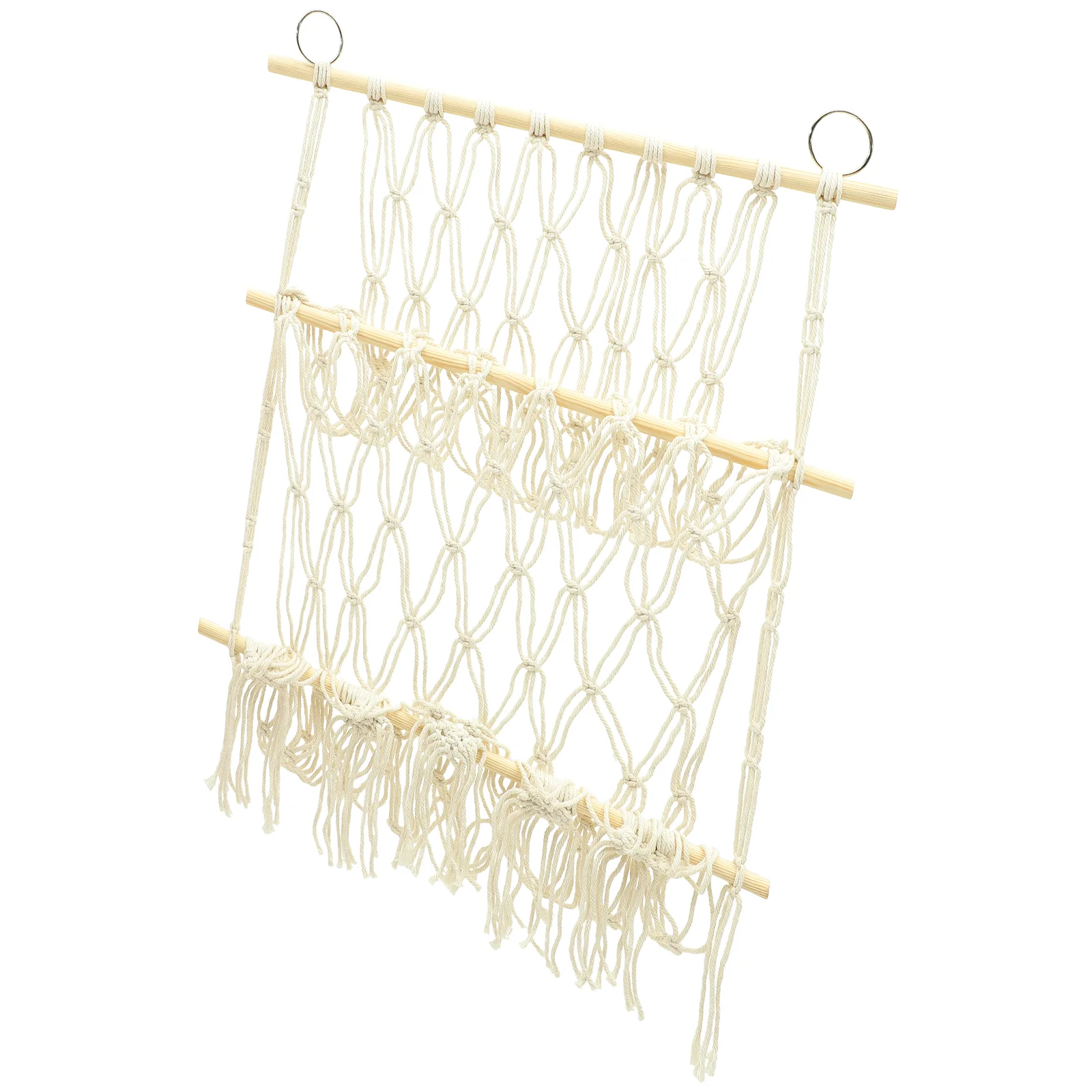 

Net Bag Storage Rack Bedroom Wall Decor Stuffed Animal Holder Cotton Woven Hanging Pendant Macrame Tapestry Book Shelf Home