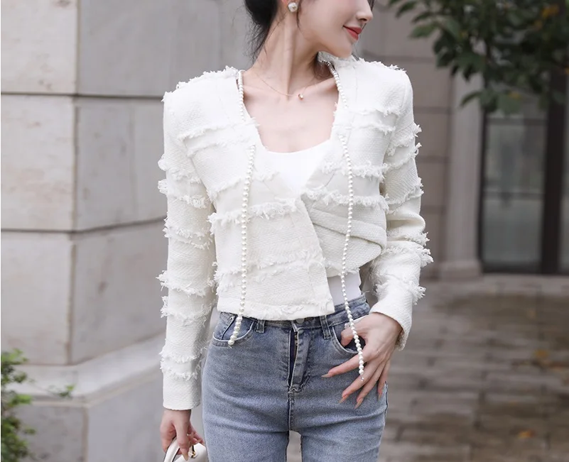 Small Fragrant Style Coat for Women High Grade Short Style Small stature Temperament Celebrity Small stature Top for Women