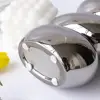 Electroplating Mirror Surface Design Flower Vase Living Room Desktop Egg Shape Ceramic Vase Plant Pot Decoration Home Decor 5